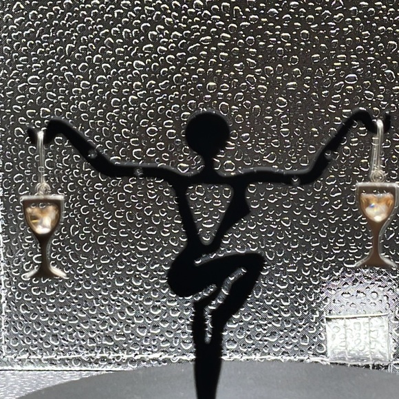 Genuine Citrine Sterling Silver champagne Earrings - Picture 4 of 4